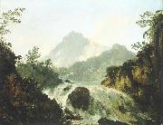 William Hodges A Cascade in the Tuauru Valley, Tahiti Germany oil painting artist